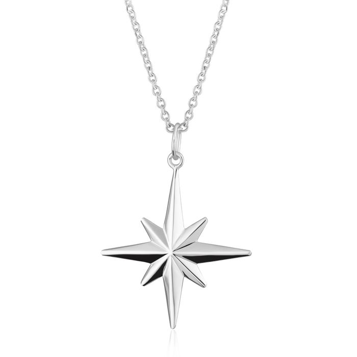 Large Faceted Starburst Necklace with Slider Clasp